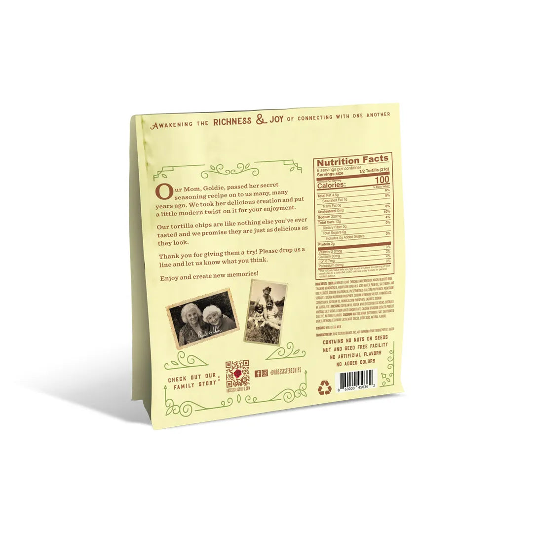 Rose Sisters Baked Flour Tortilla Chips Savory - Dusty's Country Store