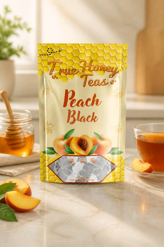 True Honey Teas Peach Black Tea - 12 PK - Dusty's Country Store
