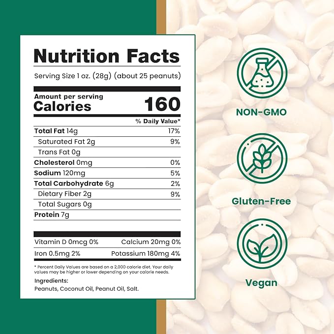 Hubs Peanuts Premium Salted Virginia Nuts 12OZ - Dusty's Country Store