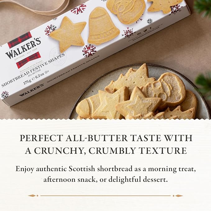 Walkers Pure Butter Shortbread -- Festive Shapes (6.2 ounces) - Dusty's Country Store